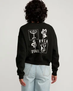 STACKED COURT CREW SWEATSHIRT