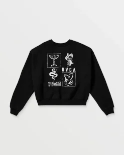 STACKED COURT CREW SWEATSHIRT