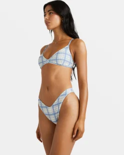 VINTAGE PLAID TRI CROSSBACK BIKINI TOP